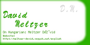 david meltzer business card